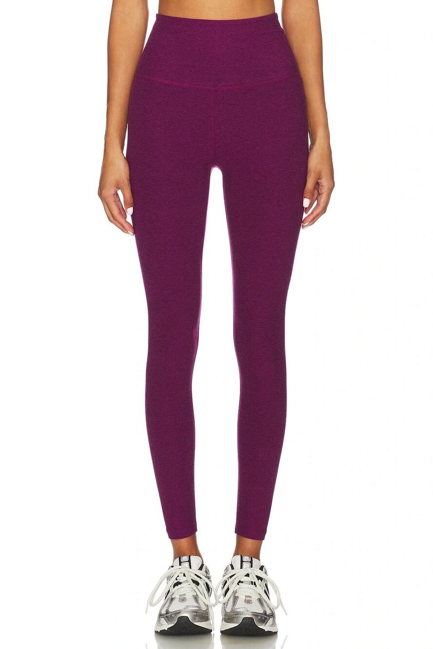 Beyond Yoga Spacedye Caught in The Midi High Waisted Legging Small Beet Purple